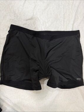 Terry Women's Black Biker Shorts - Stretch Performance with Padding